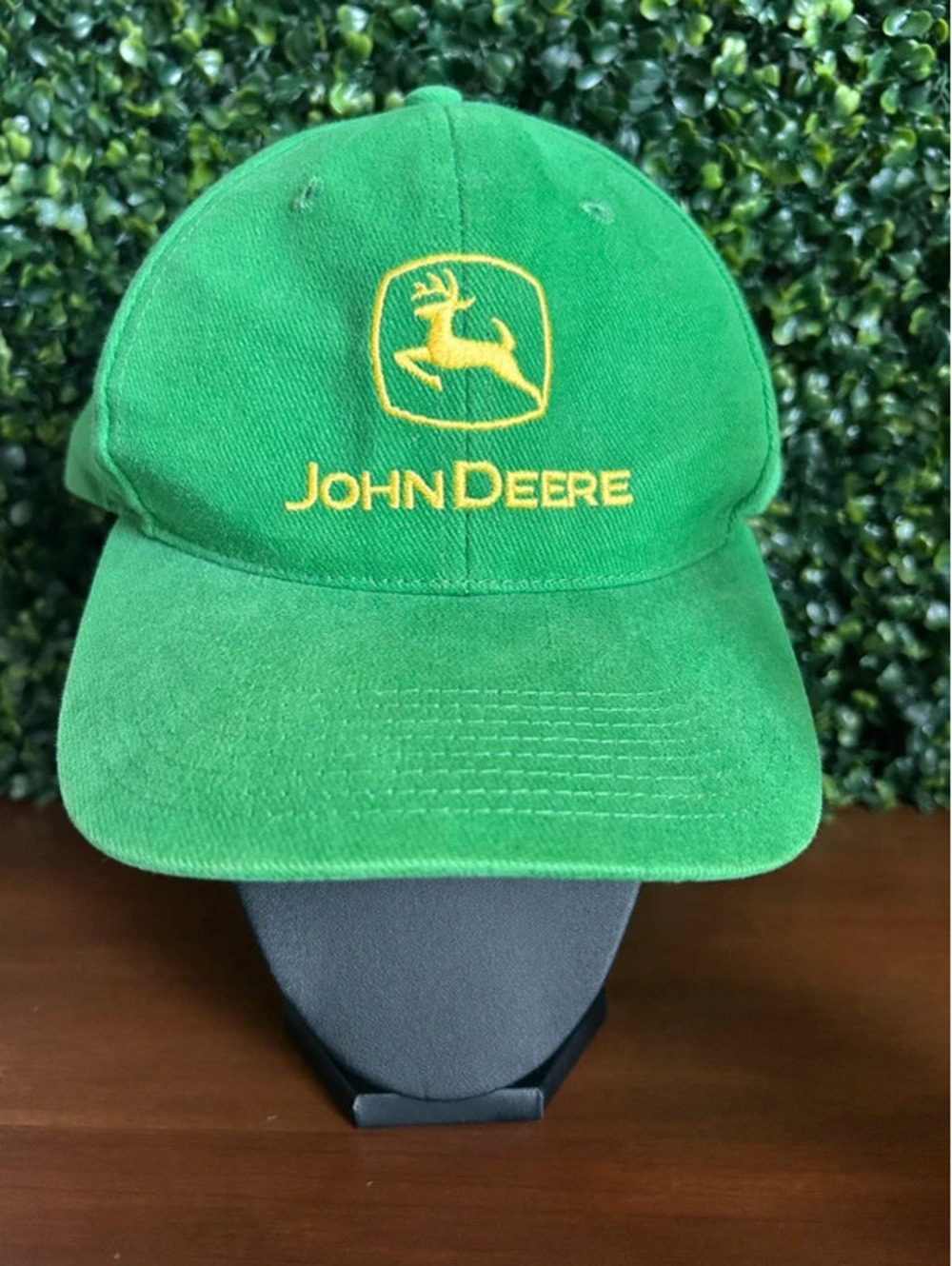 John Deere Green Snapback Hat Yellow Embroidered Logo Farm Workwear Cap